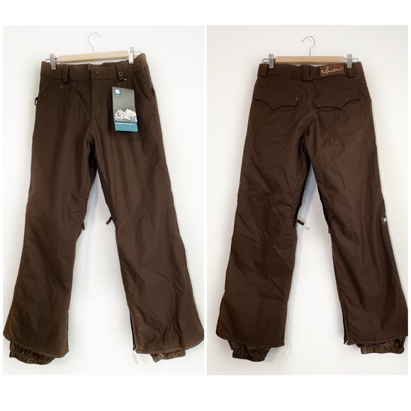 Burton Women's Western Downtown Insulated Snowboard Pants NWT in Brown XS - Picture 1 of 11